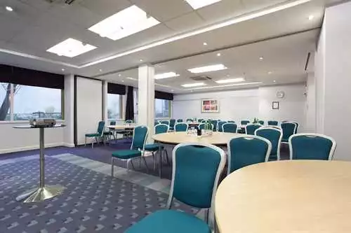 The National Suite 1 room hire layout at Mercure Liverpool Atlantic Tower Hotel