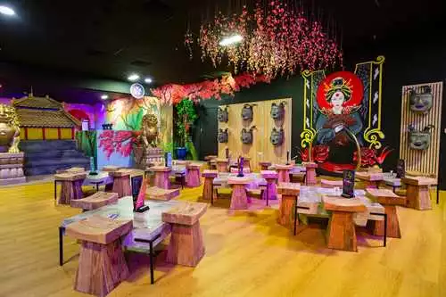 Party Room 1 1 room hire layout at Putt Putt Noodle Poole