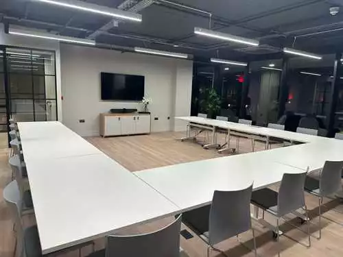 Event Space - Mezzanine - U Shaped Format 1 room hire layout at Eleven Brindleyplace Business Centre