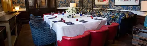 The Blue Room 1 room hire layout at Harbour Hotel Bristol
