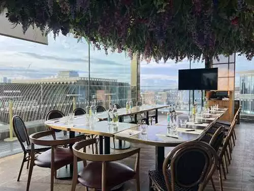 The View 1 room hire layout at LSQ Rooftop
