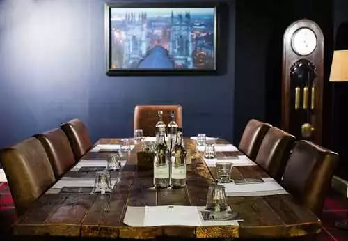 The Library 1 room hire layout at Hotel du Vin York