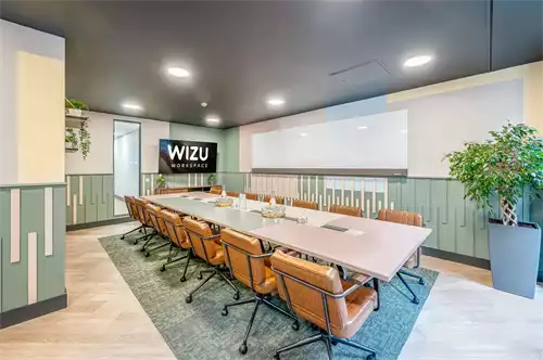 Kelvingrove Suite 1 room hire layout at Wizu Workspace Glasgow - West Regent Street