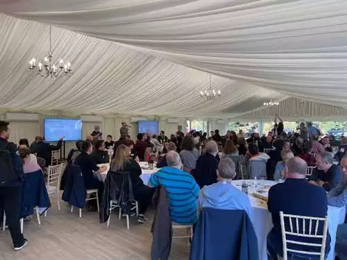 Marquee 1 room hire layout at