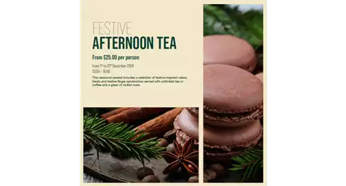 Festive Afternoon Tea 2025 at Waterfront Southport Hotel