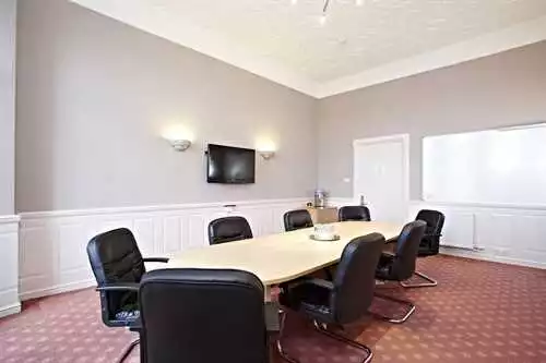 Whiteford Room 1 room hire layout at The Duke of Cornwall Hotel