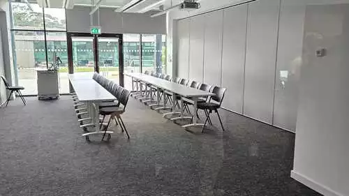 Exchange Courtyard Seminar Room 1 room hire layout at Cornwall Plus
