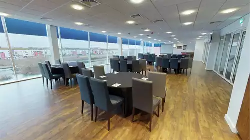 Banks Lounge 1 room hire layout at King Power Stadium (Leicester City FC)