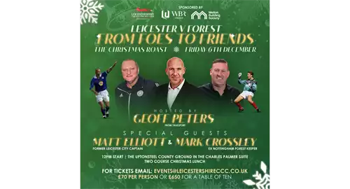 Leicestershire County Cricket Club Christmas Parties 2024