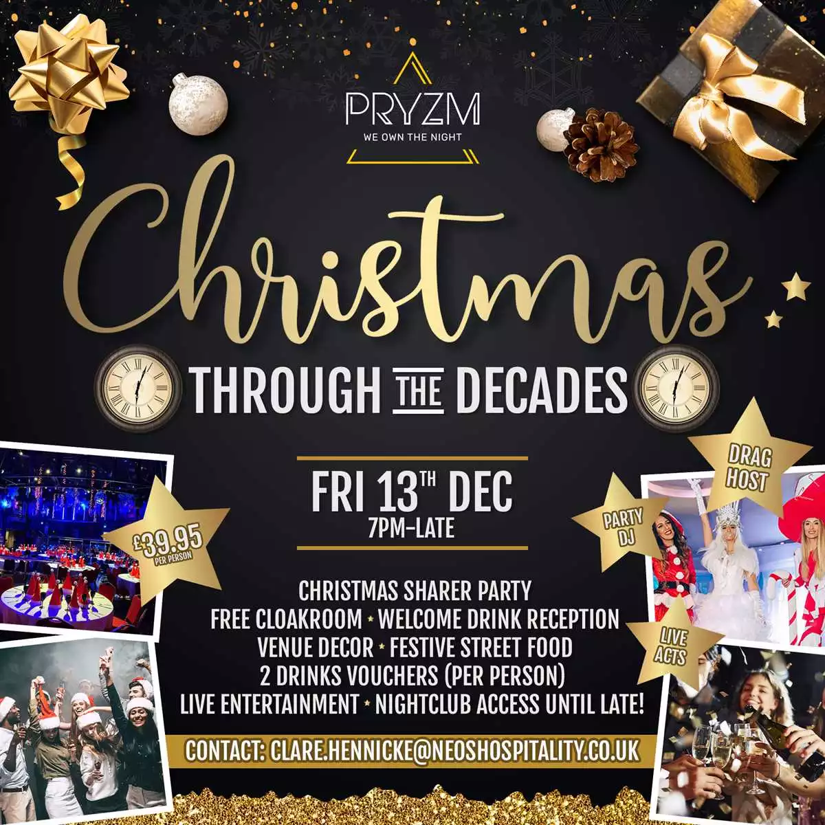 PRYZM Brighton Christmas Parties 2024