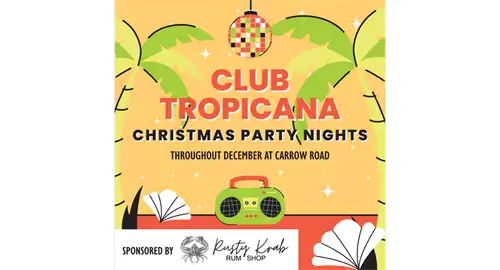 Club Tropicana Christmas Party Nights 2025 at Norwich City Football Club – Delia’s Restaurant & Bar