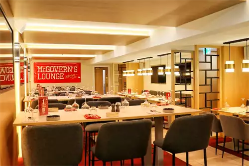 McGoverns Lounge 1 room hire layout at The City Ground Nottingham Forest FC