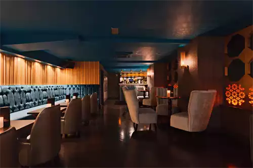 Gallery Bar 1 room hire layout at Dirty Martini St Paul's