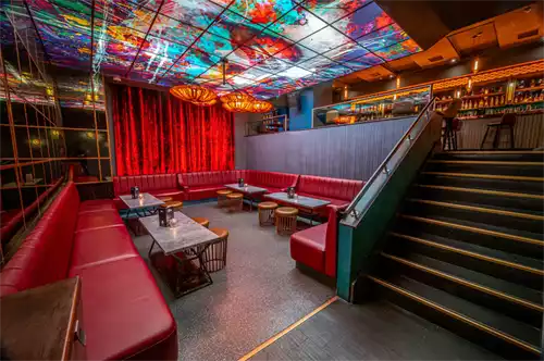Martini Den 1 room hire layout at Dirty Martini St Paul's