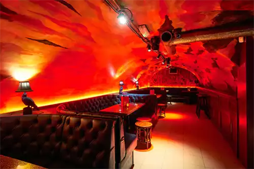 The Vault Room 1 room hire layout at The Escapologist Cocktail Bar