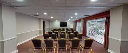 Calverley Suite 1 room hire layout at Donnington Valley Estate