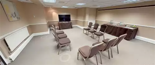 Warwick Suite 1 room hire layout at Donnington Valley Estate