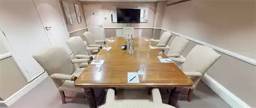 Highclere Suite 1 room hire layout at Donnington Valley Estate