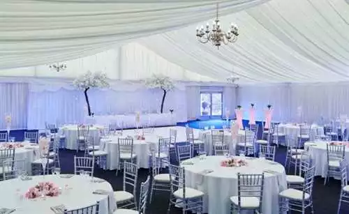 Marquee 1 room hire layout at Forest of Arden Hotel