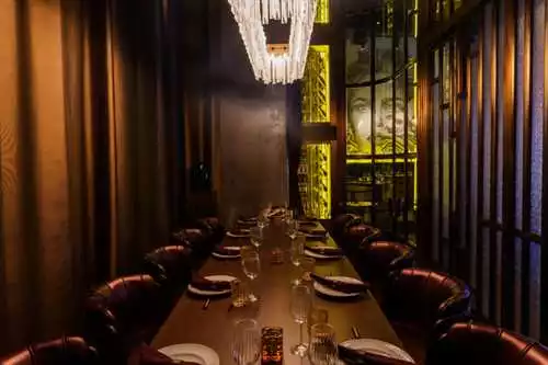 Private Dining Area 1 room hire layout at