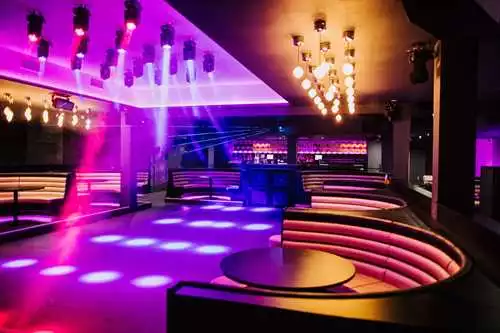 Faces Nightclub 1 room hire layout at