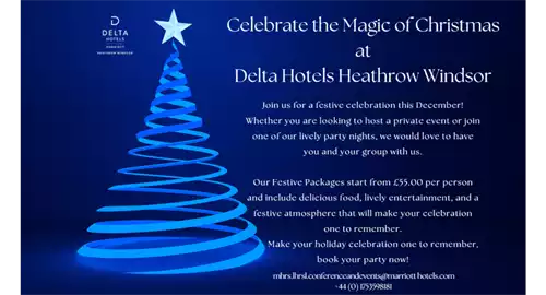 Christmas Party Packages 2025 at Delta Hotels Heathrow Windsor