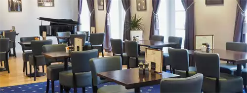 Upstairs at the Queen's 1 room hire layout at Queen's Theatre Barnstaple