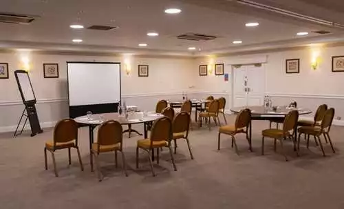 The Roses Suite 1 room hire layout at Tewkesbury Park