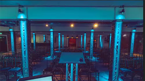The Archives 1 room hire layout at Victoria Warehouse