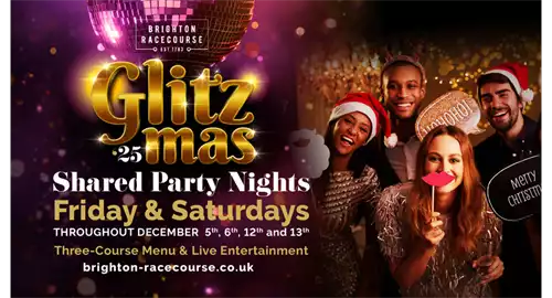 Glitzmas Christmas Party Nights 2025 at Brighton Racecourse