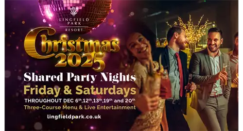 Glitzmas Christmas Parties 2025 at Lingfield Park Resort & Marriott Hotel