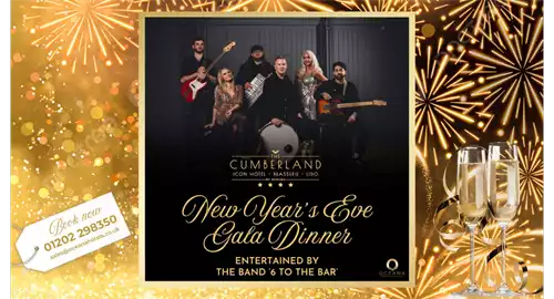 New Year's Eve Gala Dinner  2025 at The Cumberland Hotel, Bournemouth