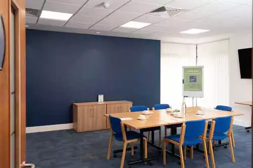 Spitfire Room 1 room hire layout at Churchill Square Business Centre Kings Hill