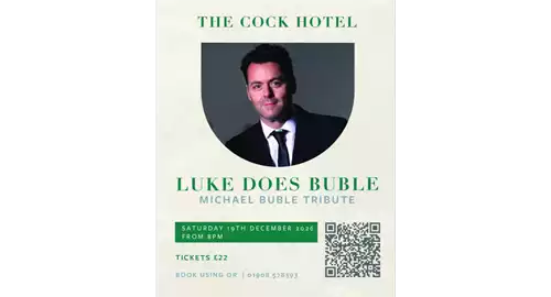 Luke Does Buble – Michael Buble Tribute at The Cock Hotel, Stony Stratford, Milton Keynes