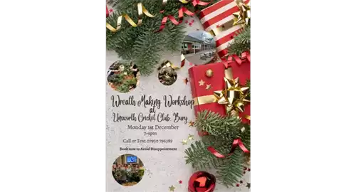 Wreath Making Workshop at Unsworth Cricket Club