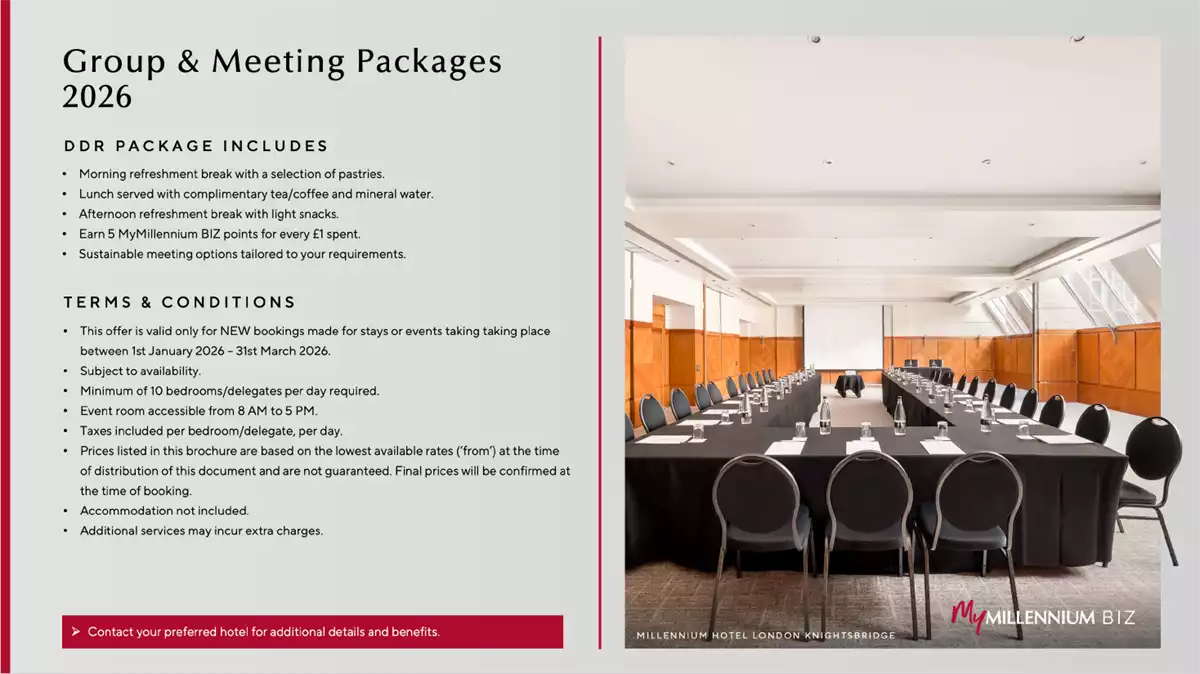 Group and meeting Packages 