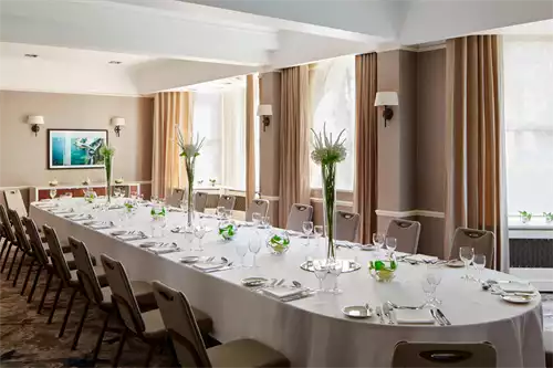 Sherborne Suite 1 room hire layout at Bournemouth Highcliff Marriott Hotel