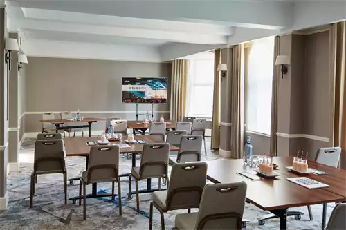 Shaftesbury Suite 1 room hire layout at Bournemouth Highcliff Marriott Hotel