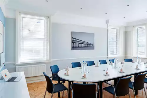Blandford Suite 1 room hire layout at Bournemouth Highcliff Marriott Hotel