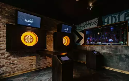 The Bullseye Zone 1 room hire layout at Roxy Lanes Cardiff The Friary