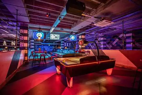 The Gallery 1 room hire layout at Roxy Lanes Leeds The Light