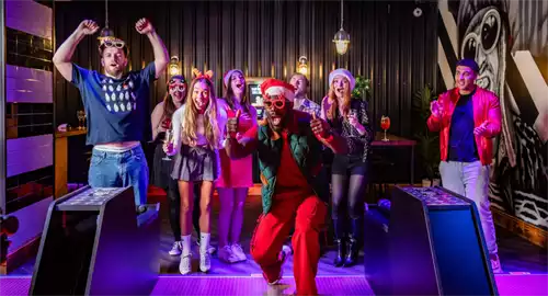 Festive Feast Christmas Parties 2026 at Roxy Lanes Cardiff The Friary