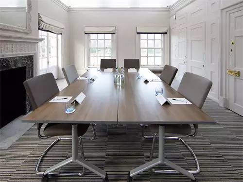 The Peony 1 room hire layout at Warbrook House