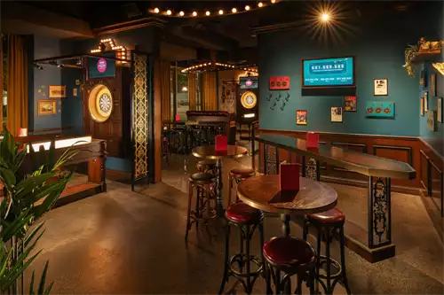 Boulder Room 1 room hire layout at Flight Club Denver