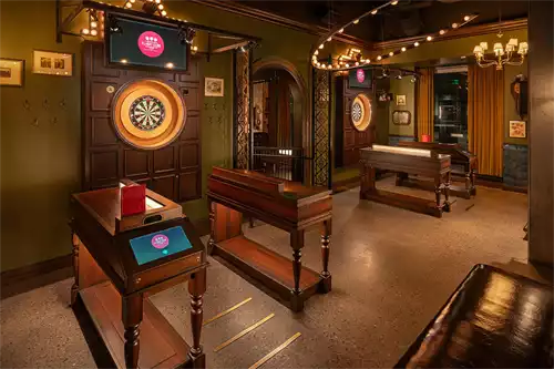 Derby Room 1 room hire layout at Flight Club Denver