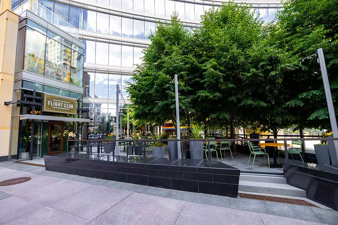 Bar and Azure Patios at Flight Club Denver in Denver
