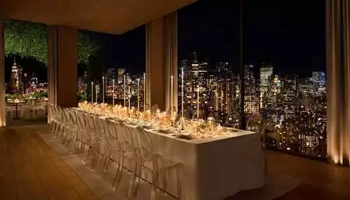 Ava & Sunrise Terrace 1 room hire layout at PUBLIC Hotel New York City