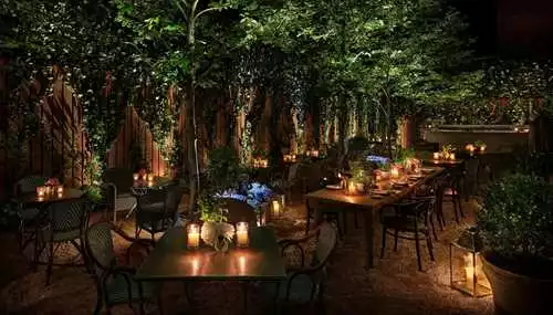 Bowery Garden 1 room hire layout at PUBLIC Hotel New York City