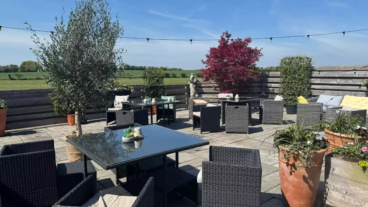 Sun Terrace at The Stones Hotel Salisbury in Salisbury