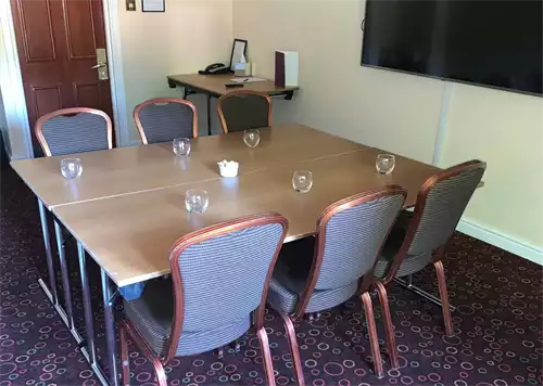 Wentworth Room 1 room hire layout at Mercure Tankersley Manor Hotel & Spa